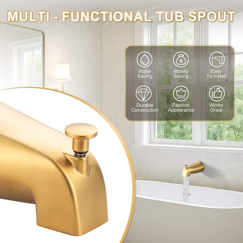 WOWOW Integrated Diverter Bathtub Spout