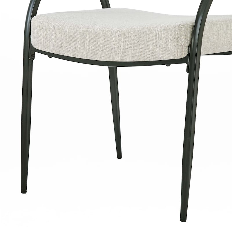 Upholstered Dining Chairs With Metal Legs (Set of 2)