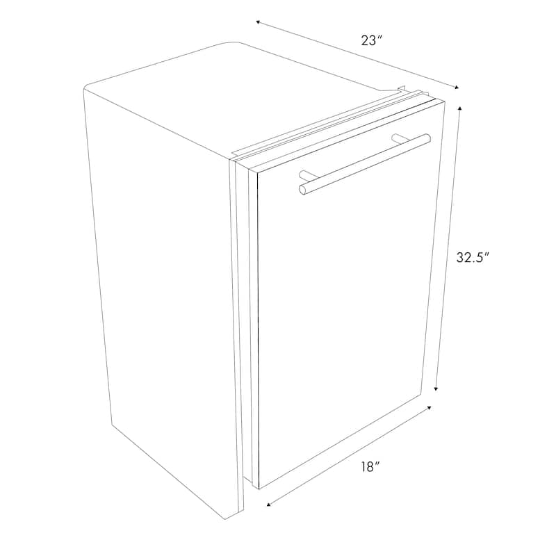 18" Compact Top Control Dishwasher with Stainless Steel Tub, 40dBa