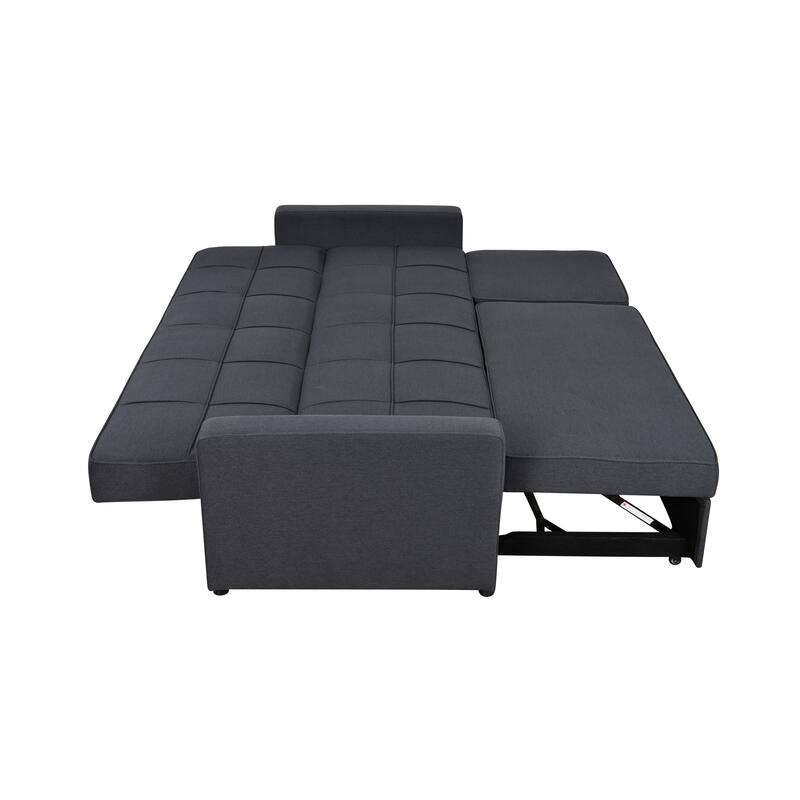 Roomfitters 83" Oversized Upholstered Sofa Bed with Pull-Out Couch Bed & Adjustable Backrest, 3-Seater Convertible Sleeper Sofa