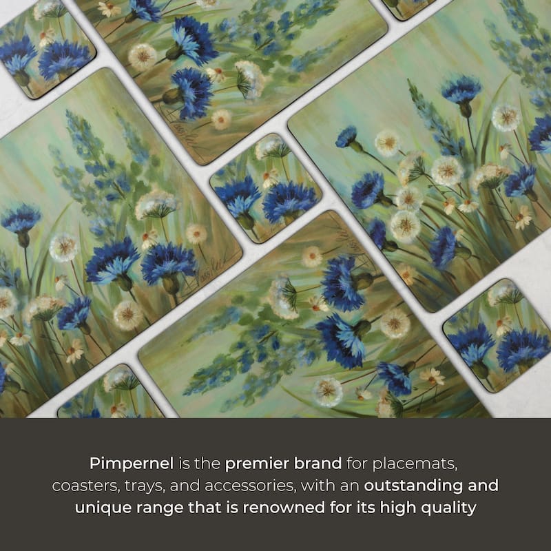 Pimpernel Set of 6 Fleurs des Champs Coasters - 4 Inches Sq.
