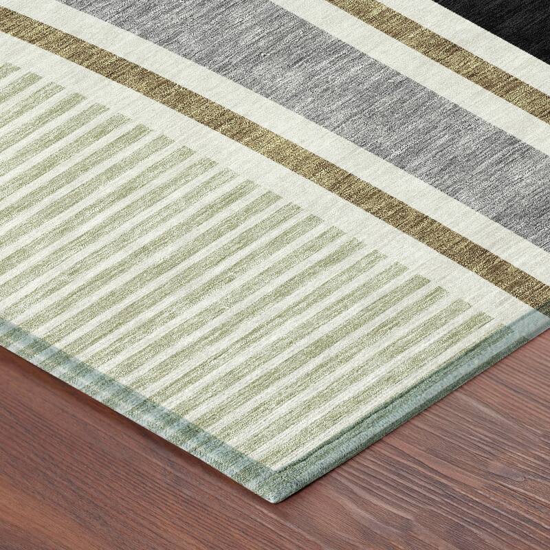 Machine Washable Indoor/ Outdoor Contemporary Keely Chantille Rug