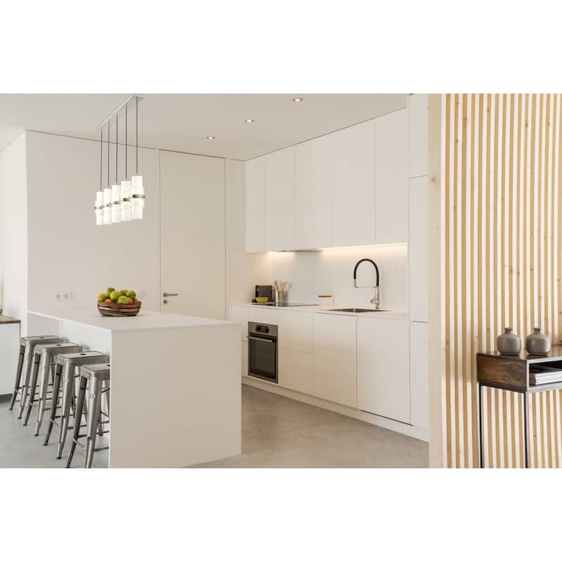 Cayden 5 Light Linear Chandelier in Brushed Nickel - Brushed Nickel
