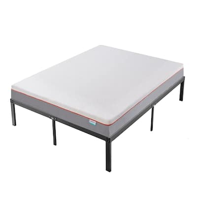VECELO Metal Platform Bed Frame With 8" Memory Foam Mattress Included