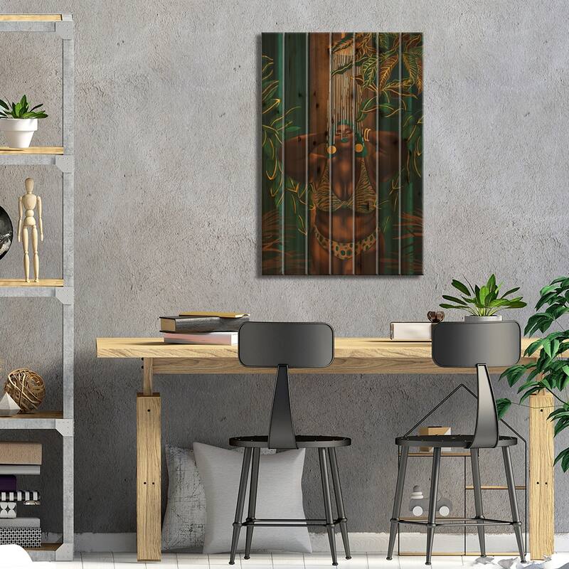 Refreshing Beauty Print On Wood by Poetically Illustrated - Multi-Color