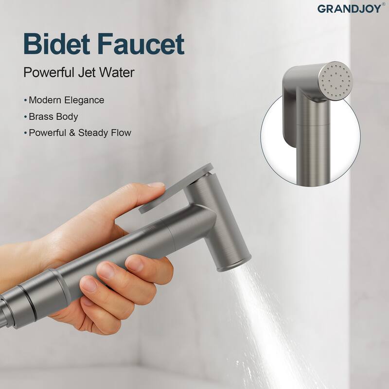 GRANDJOY Toilet Attachment for Personal Hygiene, Cloth Diaper Washer, Adjustable Water Pressure