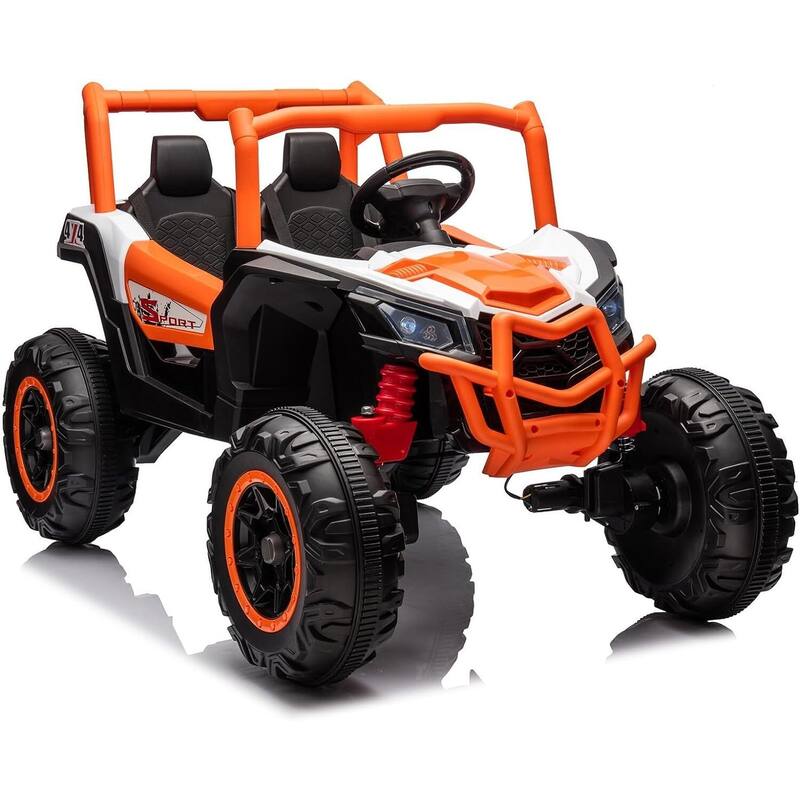 2 Seater Ride on Car 12V Battery Powered Off-Road UTV Toy - Orange