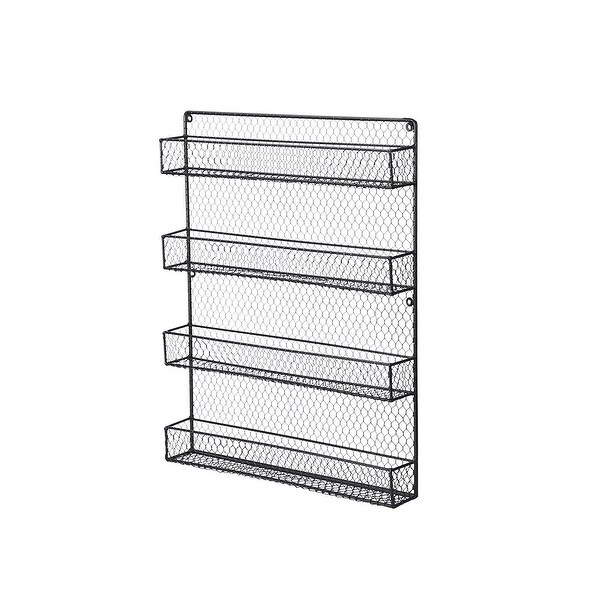 Black spice rack top wall mount