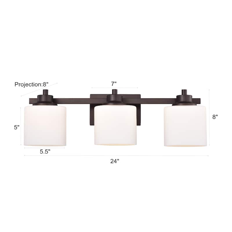 3-light Oil Rubbed Bronze Bath/ Vanity Light