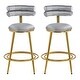 preview thumbnail 13 of 16, Christopher Knight Home - Oliver velvet 27.65-Inch Counter Stool with Iron Frame, Set of 2