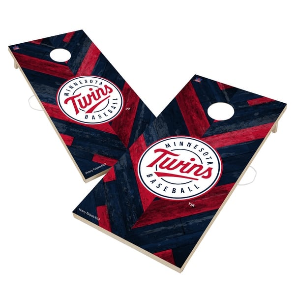 slide 2 of 5, Minnesota Twins MLB Cornhole Board Set Include Carrying Case