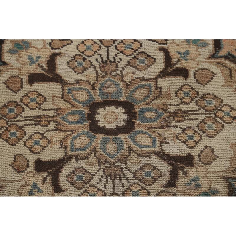Hamedan Persian Vintage Area Rug Hand-Knotted Wool Carpet - 4'9" x 10'7"