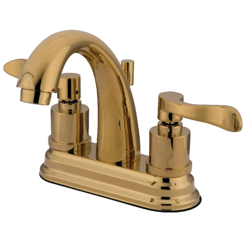 Kingston Brass 1.2 GPM Centerset Bathroom Faucet with Pop-Up Drain - Polished Brass