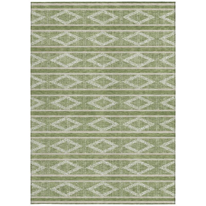 HomeRoots Geometric Transitional Rectangle Outdoor Rug