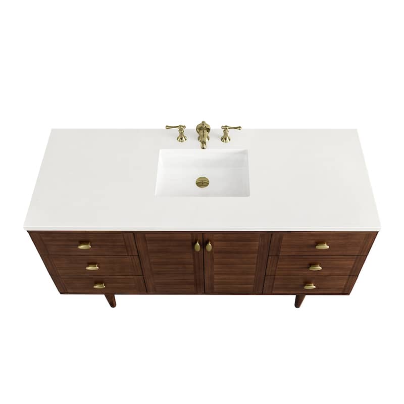 James Martin Vanities 670-V60S-3WZ Amberly 60" Single Basin Vanity Set