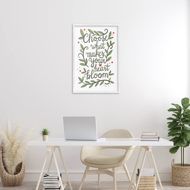 Stupell Makes Your Heart Bloom Framed Giclee Art Design By Martina Pavlova
