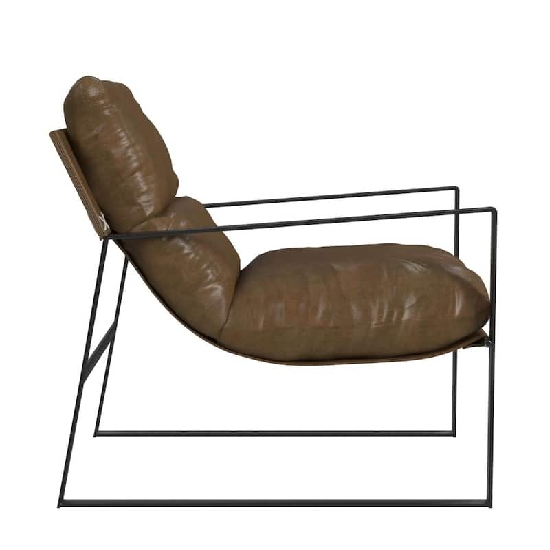 Cortney's Collection Varick Faux Leather Accent Chair