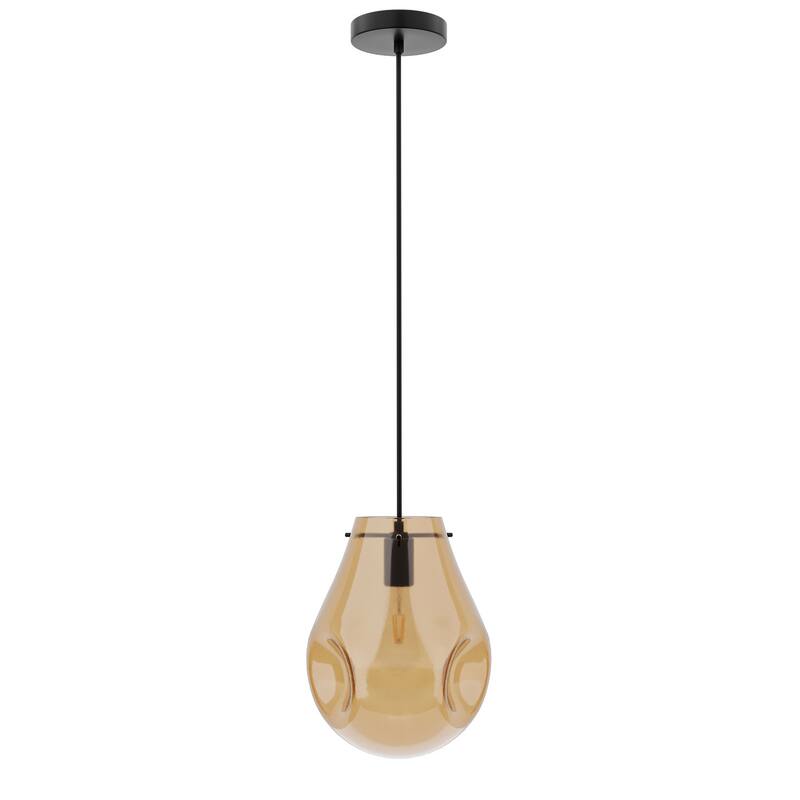 Farmhouse 1-Light Art Glass Kitchen Island Pendant Lighting Fixture