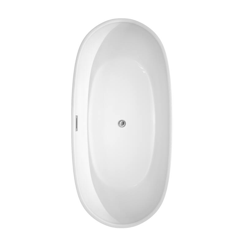 Wyndham Collection Rebecca 65" Freestanding Acrylic Soaking Tub with