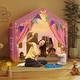 preview thumbnail 3 of 28, EROMMY Kids Tent Playhouse with LED Star Lights and Padded Mat, Large Indoor Toddler Tent for Boys and Girls.