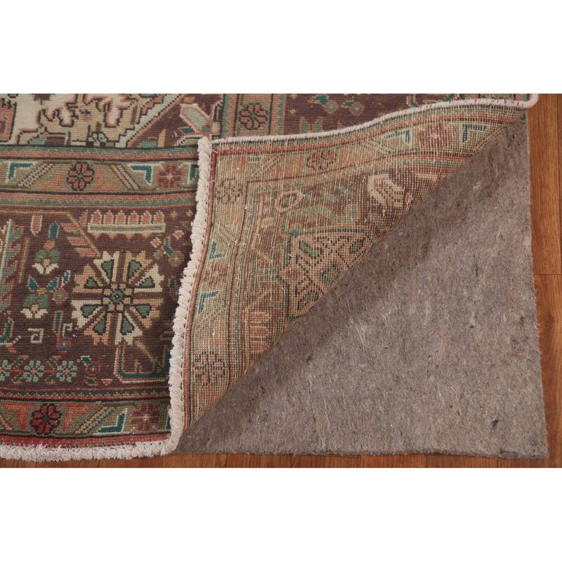 Handmade Geometric Tabriz Persian Vintage Rug Oriental Wool Carpet - 9'10" x 12'7"