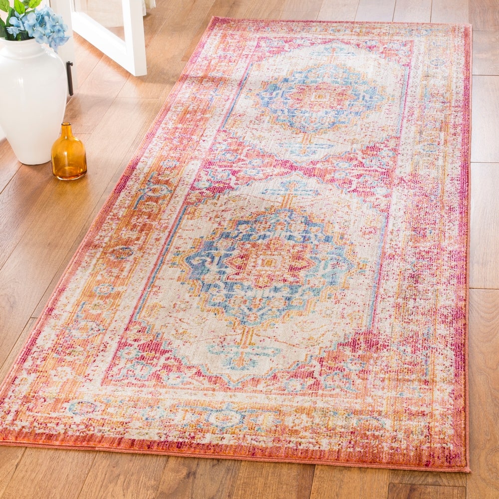 SAFAVIEH Sutton Elena Boho Oriental Polyester Medallion Rug