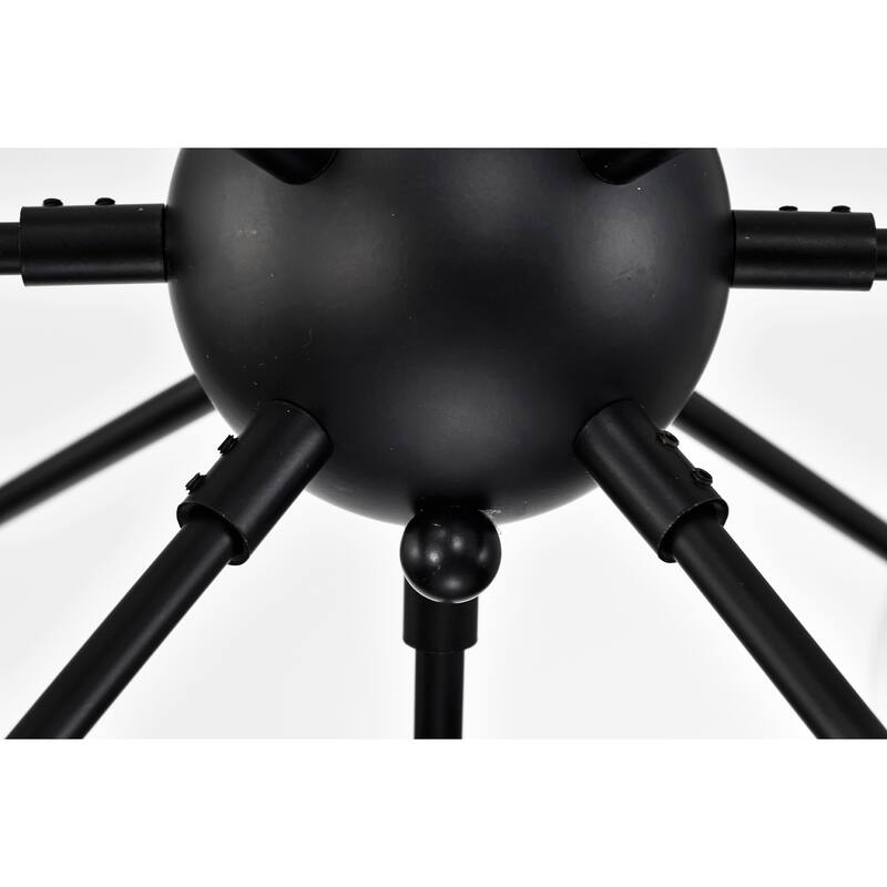 Masakee 12-light Sputnik Metal Chandelier with Clear Glass Globe Shades