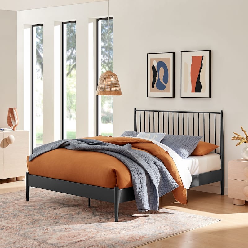 Adair Metal Spindle Platform Bed - Queen