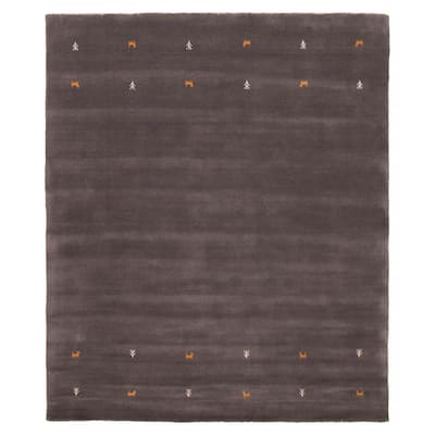 Kashkuli Gabbeh Grey Rug 6'5" x 9'7" - 6'5 x 9'7