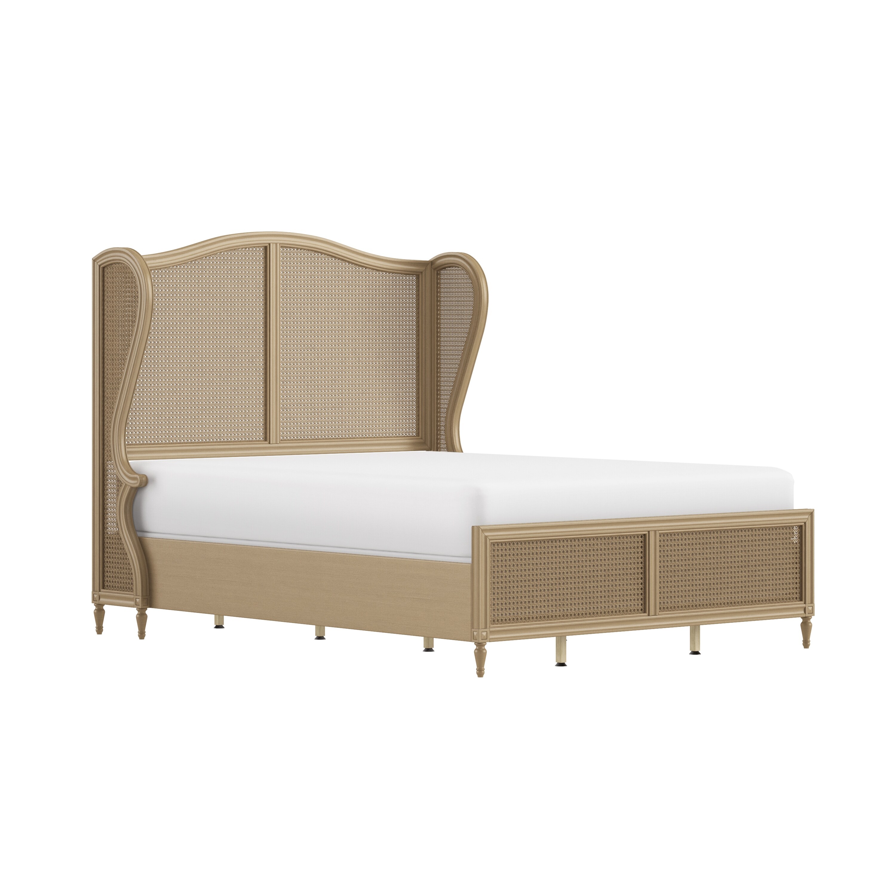 Hillsdale Furniture Sausalito Wingback Wood Cane Panel Bed - On Sale - Bed  Bath & Beyond - 28157149