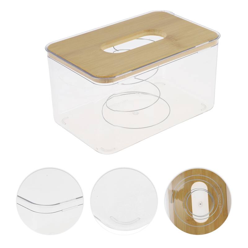 1 Pcs Waterproof Medium Suqare Tissue Box for Living Room Table Desk