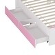 preview thumbnail 16 of 16, Twin Size Platform Bed with Two Drawers,Sturdy Wood Bed Frame with House Shaped Storage Headboard