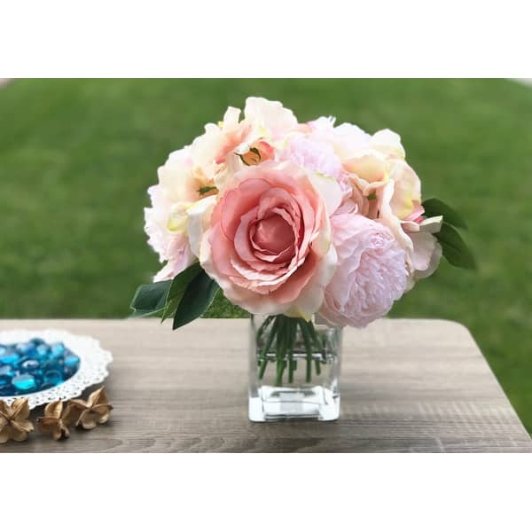 Details about Grand Hydrangea Floral Stem Arrangement in Hampton Vase by Peony PINK Details about Grand Hydrangea Floral Stem Arrangement in Hampton Vase by Peony PINK