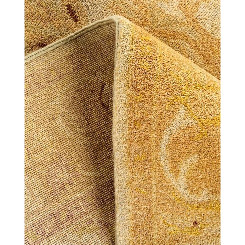 Overton Hand Knotted Wool Vintage Inspired Traditional Ottoman Ivory Area Rug - 4' 2" x 6' 3"