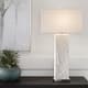 preview thumbnail 7 of 7, Uttermost Pillar White Marble Table Lamp