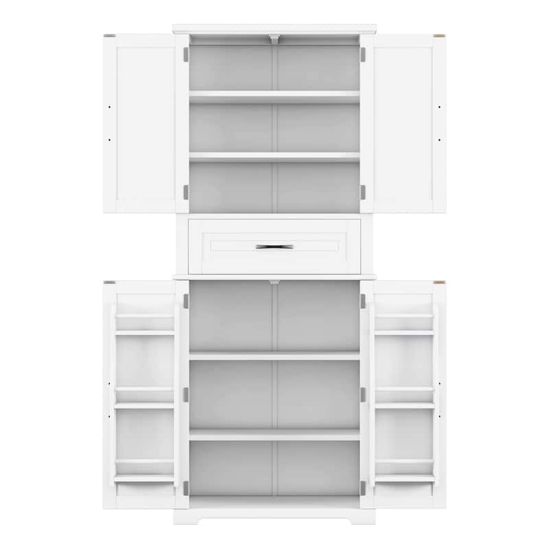 Roomfitters Bathroom Storage Cabinet with Multi-functional Storage, Drawer with Slide Rails and Adjustable Shelf