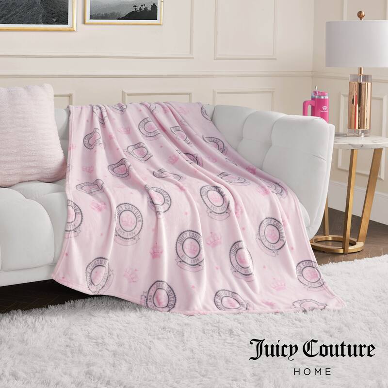 Juicy Couture Juicy Emblem 50" x 70" Plush Throw