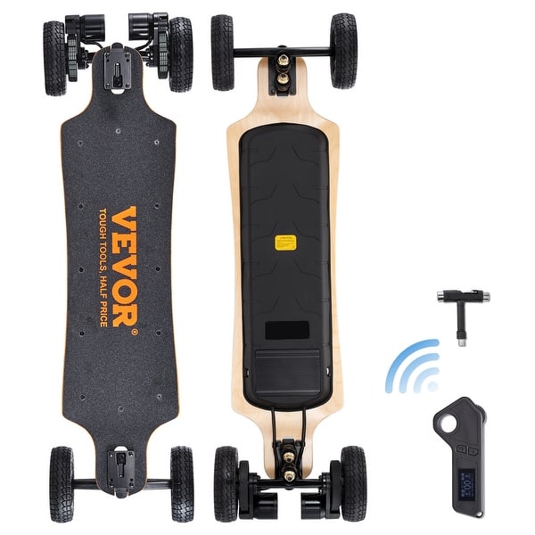 slide 2 of 7, VEVOR Electric Skateboard with Remote,Easy Carry Handle Design,Suitable for Adults&Teens Beginners - 18.6 Miles Max 18.6 Miles Max