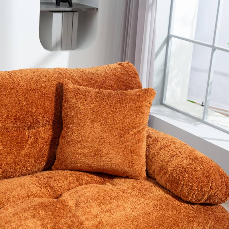 84" Upholstered 3-Seater Sofa with Memory Foam & Comfort Pillows