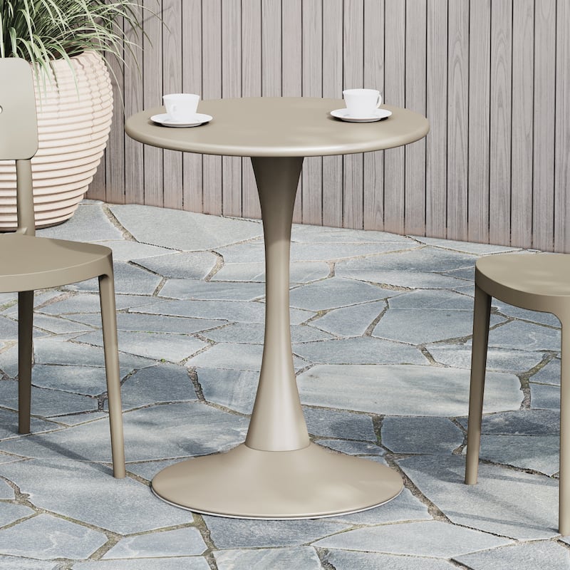Frond and Form 23.5 Inch Outdoor Steel Dining Table