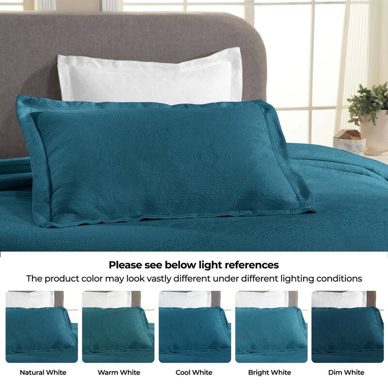 Superior Florin Jacquard Scrolling Medallion Cotton Bedspread Set