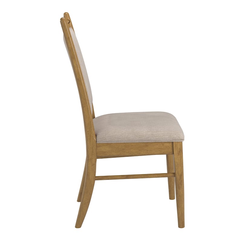 Harstad Wood Finish Beige Fabric Dining Chair (Set of 2) by iNSPIRE Q Modern