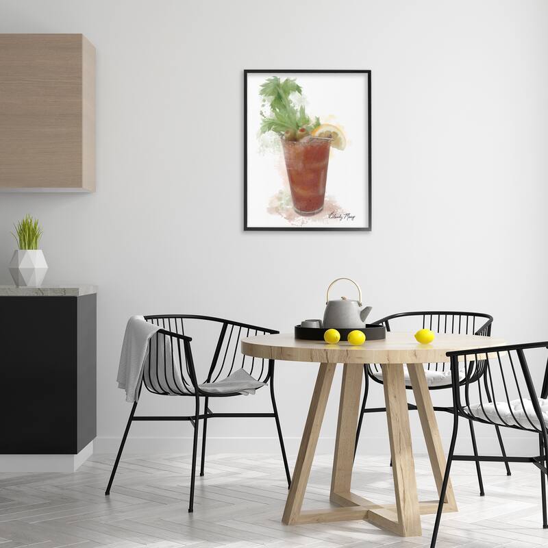 Stupell Modern Bloody Mary Framed Giclee Art Design By Matthew Piotrowicz