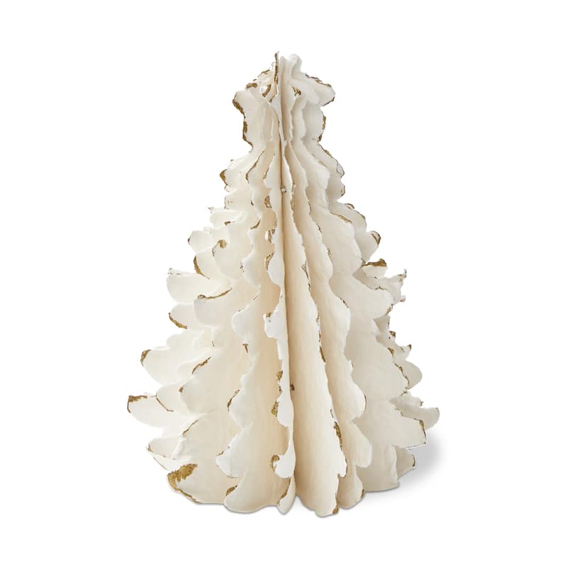 Shimmer Paper White Tree Christmas Decoration Small, 3.0 x 3.0 x 9.0 inches