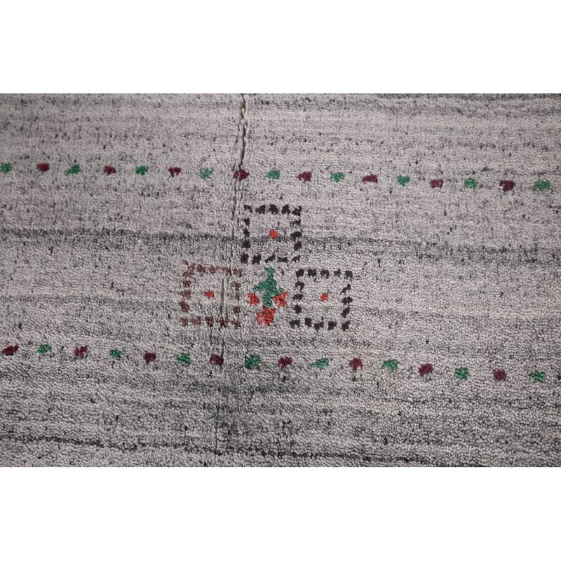 Gabbeh Indian Area Rug Hand-Knotted Tribal Beige Wool Carpet - 6'8"x 8'1"