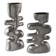 preview thumbnail 1 of 2, Uttermost 18145 Free Flowing 14-1/4" Tall Ceramic Vase - Set of 2 Tarnished Nickel
