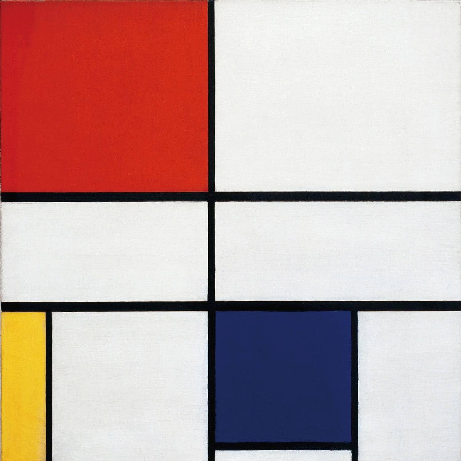 Red Yellow Blue White 1 by Piet Mondrian Giclee Print Oil Painting ...
