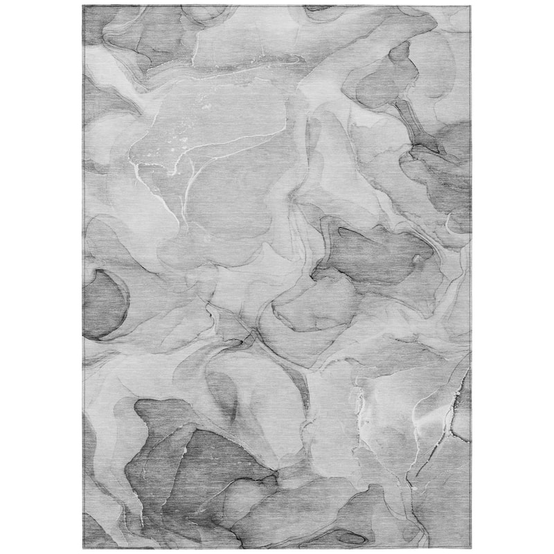 Alrim Artistic Abstract Weather Resistant Blended Style Runner Outdoor Rug