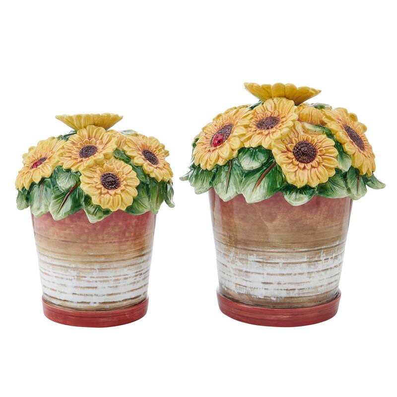 Fitz and Floyd Set of 2 Provence Canisters