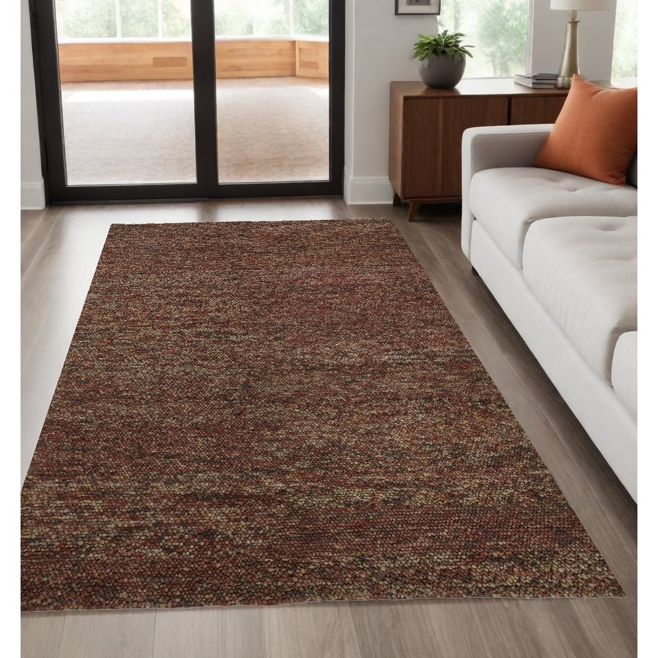 Tirev Distressed Stain Resistant Woven Durable Area Rug By HomeRoots - 96' X '60' X '0.68